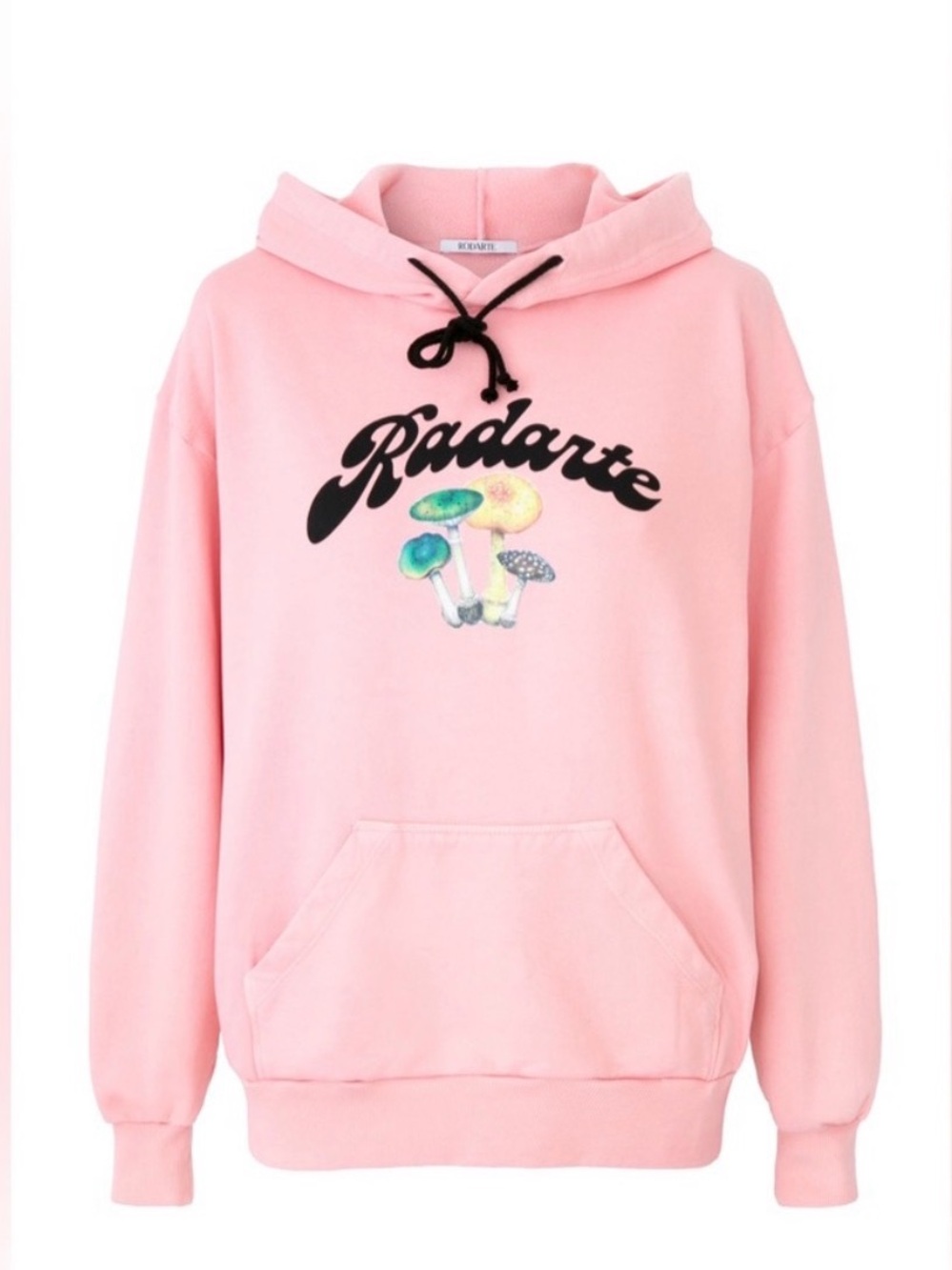 Rare Rodarte "Radarte" Pink Mushroom Printed Logo Graphic Hoodie - Size Small